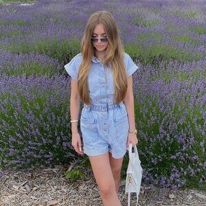 Zara denim romper